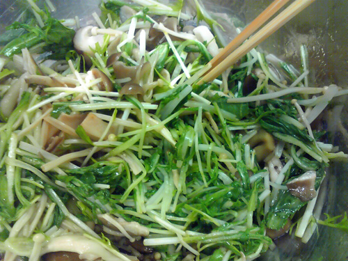水菜、茸サラダ.jpg